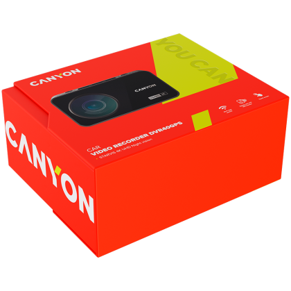 CANYON car recorder DVR40GPS UltraHD 2160p Wi-Fi GPS Black