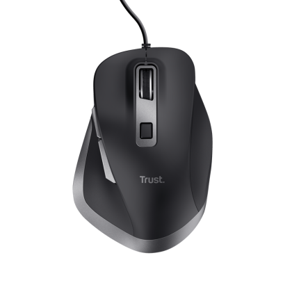 Mouse Trust Fyda cu fir 5000 DPI, negru