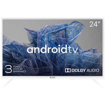 24', HD, Google Android TV, White, 1366x768, 60 Hz, Sound by JVC, 2x5W, 21 kWh/1000h , BT5, HDMI ports 3, 24 months