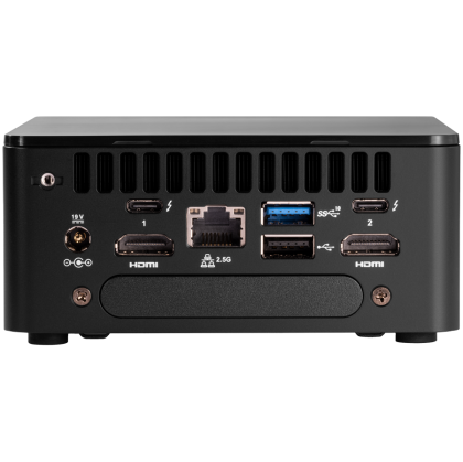 ASUS NUC 12 Pro Kit NUC12WSHv5, Core i5-1250P Processor, 4xUSB, M.2 22x80 NVMe; 22x42 SATA, 2.5'' SATA slot, 2,5Gbe LAN, 2xHDMI, 2x Thunderbolt 4 (USB-C+DP),  EU cord, single unit, EAN:5032037247887