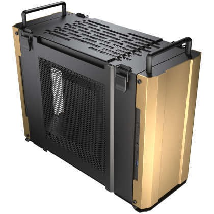 COUGAR | DUST 2 Desert Sand | PC Case | Mini-ITX / Anodized Aluminum Front and Back Panels / 2 x 120mm Fan