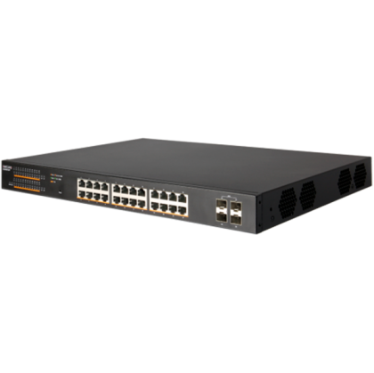 EDGECORE 24 ports 10/100/1000Base-T + 4G SFP uplink ports with 8 port PoE (190W)