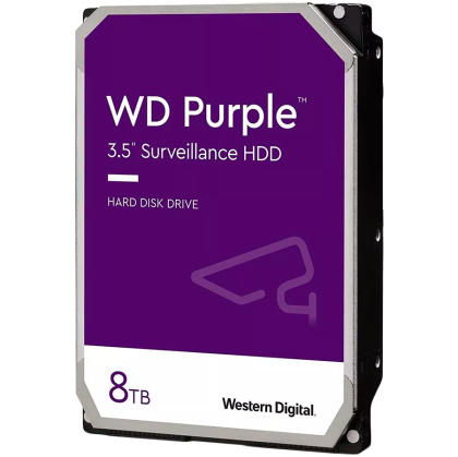 HDD Video Surveillance WD Purple 8TB CMR, 3.5'', 128MB, 7200 RPM, SATA, TBW: 180-EOL->WD85PURZ