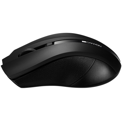 CANYON MW-5, 2.4GHz wireless Optical Mouse with 4 buttons, DPI 800/1200/1600, Black, 122*69*40mm, 0.067kg