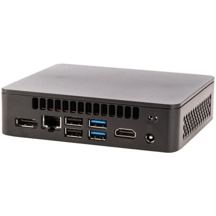 Intel NUC 11 Essential Kit NUC11ATKC4, "Atlas Canyon", with Intel® Celeron® Processor N5105 (4M Cache, 4 core, 2.0 GHz base frequency, up to 2.90 GHz), M.2 internal drive form factor, DP++/HDMI, 2x front USB 3.2 Gen 1 and 2x rear USB 3.2 Gen 2; 2x USB 2.0