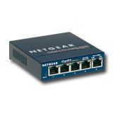 Netgear ProSafe Gigabit Ethernet Switch,  5 x 10/100/1000 RJ45 ports, Desktop