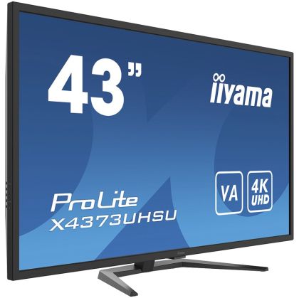 Iiyama Monitor 43" UW VA-panel, 3840x2160 UHS, 3ms, 400cdm² HDR400, Speakers, 2xHDMI, 1xDisplayPort, USB-HUB (2x3.0/2x2.0), PBP, PIP, Remote control