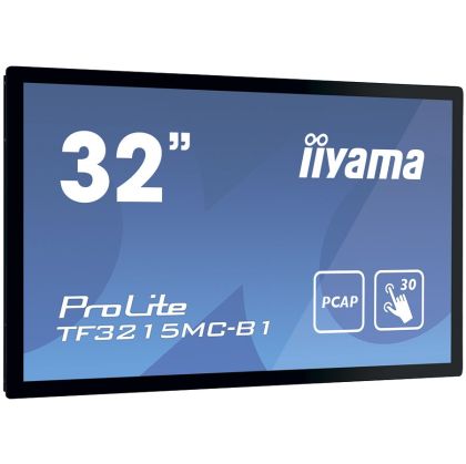 IIYAMA Monitor 32" PCAP Bezel Free 30-Points Touch Screen, 1920x1080, AMVA3 panel, VGA, HDMI, 460cd/m², 3000:1, 8ms, Landscape or Portrait mount, USB Touch Interface, VESA 200x200mm, MultiTouch with supported OS, Open frame model with rubber seal