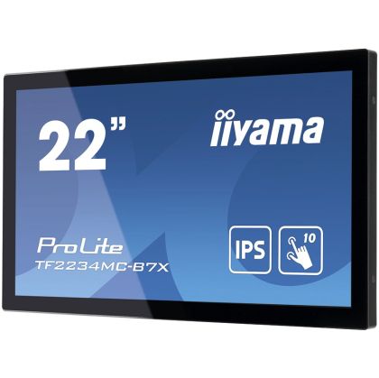 IIYAMA Monitor 21,5" PCAP Bezel Free 10P Touch with Anti-Fingerprint coating, 1920x1080, IPS panel, VGA, DisplayPort, HDMI, 305cd/m² (with touch), Through Glass (Gloves) mode, 1000:1, 8ms, USB Touch Interface, External Power Adapter, 10P touch
