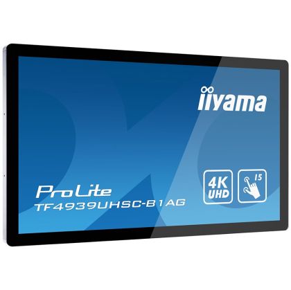 IIYAMA Monitor Prolite 49" PCAP Anti-glare Bezel Free 15-Points Touch Screen, 3840x2160 (4K), IPS panel, 24/7 operation, 2xHDMI, DisplayPort, VGA, 500cd/m² 84% light transmittance, 1100:1, Landscape, Portrait or Face-up mode, Through Glass (Gloves)