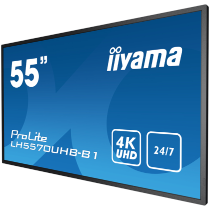 IIYAMA PROLITE LH5570UHB-B1 24/7 55" VA Android OS 9.0 matte finish 3840 x 2160 @60Hz 16:9 700 cd/m² 8ms