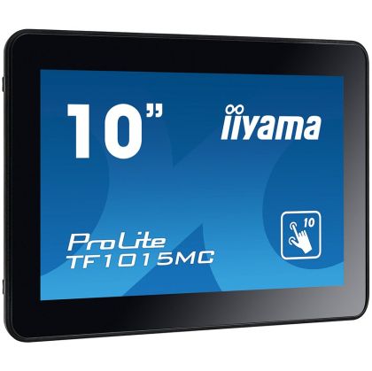 IIYAMA Monitor 10,1" PCAP Bezel Free 10P Touch with Anti-Finger print coating, 1280 x 800, VA panel, DisplayPort, HDMI, VGA, 450cd/m² (with touch), 1300:1, 25ms, USB Interface, Through Glass mode, External Power Adapter, MultiTouch