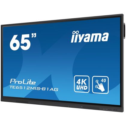 Iiyama ProLite TE6512MIS-B1AG65" Diagonal Class (64.5" viewable) LED-backlit LCD display interactive digital signage with built-in media player / optional slot-in PC capability / touchscreen (multi touch) 4K UHD (2160p) 3840 x 2160 direct-lit LED bl