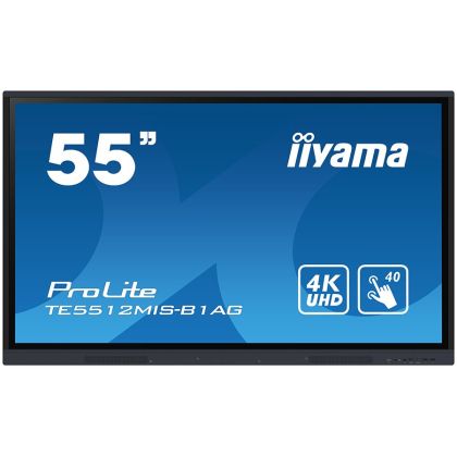 55" iiWare10 , Android 11, 40-Points PureTouch IR with zero bonding, 3840x2160, UHD IPS panel, Metal Housing, Fan-less, Speakers 2x 16W front, VGA, HDMI 3x HDMI-out, USB-C with 65W PD (front), Audio mini-jack and Optical Out (S/PDIF), USB Touch Inter