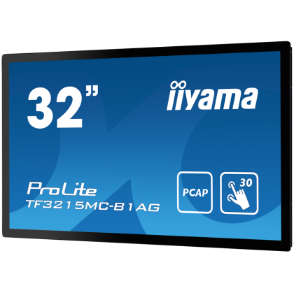 IIYAMA PROLITE TF3215MC-B1AG Open Frame PCAP 30 point touch screen with AG 31.5", 80cm 1920 x 1080 500 cd/m² 3000:1 with touch 8ms VGA HDMI touch through-glass landscape, portrait