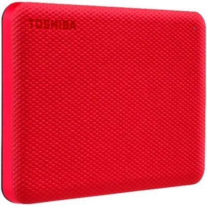 HDD Extern TOSHIBA CANVIO Advance 1TB, 2.5", USB 3.2 Gen1 (5Gbit/s), Backup and Security software, Textured Red, 149g
