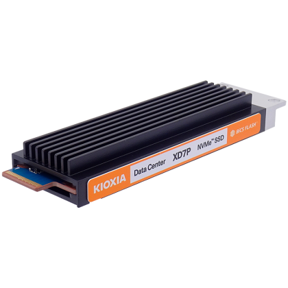 SSD Data Server KIOXIA XD7P 3.84TB PCIe 5.0 Gen4 (1x4) (64GT/s) NVMe 2.0, BiCS Flash 3D, E1.S 9.5mm, Read/Write: 7200/4800 MBps, IOPS 1650K/180K, DWPD 1