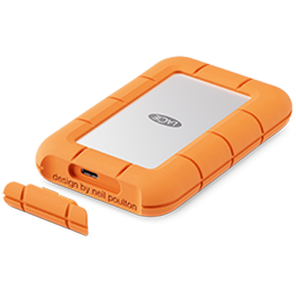 SSD Extern LaCie Rugged Mini 4TB, USB 3.2 Gen2 Type C (20Gbps), FireCuda SSD inside, IP54, 3-meter drop and 1-ton car crush resistance, self-encrypting technology, Rescue Data Recovery Services 3 ani, Orange