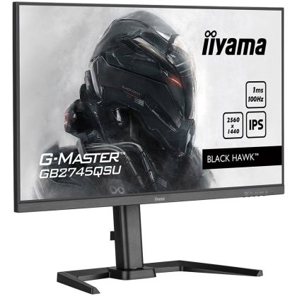IIYAMA Monitor LED GB2745QSU-B1 Gaming 27" IPS 2560 x 1440 @100Hz 250 cd/m² 1300:1 1ms HDMI DP USB Hub Tilt