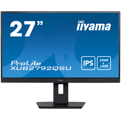 IIYAMA Monitor LED XUB2792QSC-B5 27’’ WQHD IPS panel with an ergonomic stand and USB-C Connectivity 2560 x 1440 @75Hz  16:9 350 cd/m² 4ms  1000:1 Full Ergo