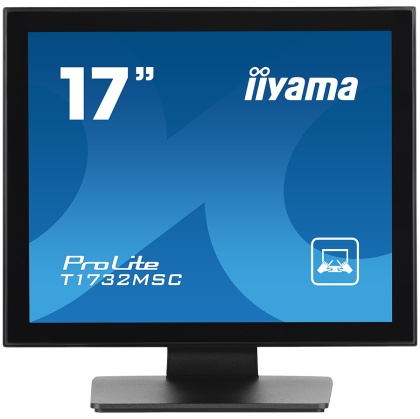 Iiyama ProLite T1732MSC-B1SAGLED monitor 17" touchscreen 1280 x 1024 @ 75 Hz TN 250 cd/m² 1000:1 5 ms HDMI VGA DisplayPort speakers black matte finish