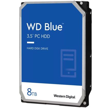 HDD Desktop WD Blue 8TB CMR, 3.5'', 256MB, 5640 RPM, SATA