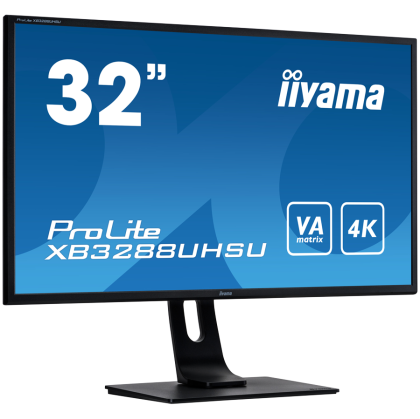 IIYAMA Monitor LED XB3288UHSU-B5 32'' VA panel with 4K resolution 3840 x 2160 @60Hz 300 cd/m² 3000:1 3ms HDMI DP USB height, swivel, tilt