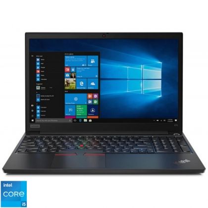 Laptop Lenovo ThinkPad E15 Gen 2, Procesor Intel® Core™ i5-1135G7 up to 4.20 GHz, 15.6" FHD (1920x1080) IPS 250nits anti-glare, ram 8GB 3200MHz DDR4, 256GB SSD M.2 2242PCIe NVMe, Intel UHD Graphics, culoare Black, + Windows10 Pro licenta electronica