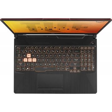Laptop ASUS TUF Gaming F15, Procesor 10th Generation Intel® Core™ i5-10300H up to 4.50GHz, 15.6" FHD (1920x1080) IPS anti-glare 144MHz, ram 8GB 2933MHz DDR4, 256GB SSD M.2 PCIe NVMe, NVIDIA GeForce GTX 1650Ti 4GBGDDR6, culoare Black, DOS