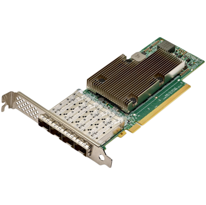 Broadcom NetXtreme P425G (BCM957504-P425G) 4x25GbE (25/10GbE), PCIe 4.0 x16, SFP28, BCM57504, Ethernet Adapter, LP + FH brackets incl, BOX
