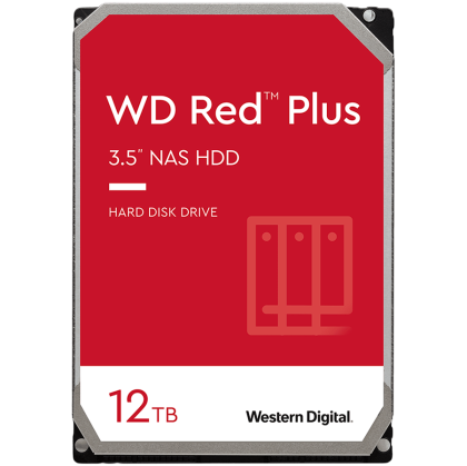 HDD NAS WD Red Plus 12TB CMR, 3.5'', 256MB, 7200 RPM, SATA, TBW: 180