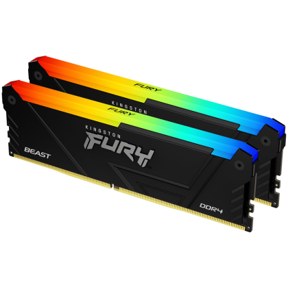 Kingston 32GB 3200MT/s DDR4 CL16 DIMM (Kit of 2) FURY Beast RGB