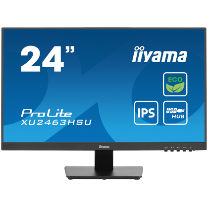 iyama ProLite XU2463HSU-B1 - LED monitor24" (23.8" viewable) 1920 x 1080 Full HD (1080p) @ 100 Hz IPS 250 cd/m² 1300:1 3 ms HDMI DisplayPort speakers black matte