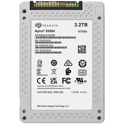 SSD Server Mixed Use SEAGATE Nytro 5550H 3.2TB PCIe Gen4 x4 NVMe, 3D eTLC, 2.5" 15mm, Read/Write: 7400/6900 MBps, IOPS 1700K/460K, TBW 17500, DWPD 3