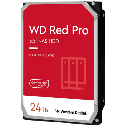 HDD NAS WD Red Pro 24TB CMR, 3.5'', 512MB, 7200 RPM, SATA, TBW: 550
