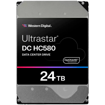 HDD Server WD Ultrastar DC HC580 24TB 512e SE, 3.5’’, 512MB, 7200 RPM, SAS, P3, SKU: 0F62802