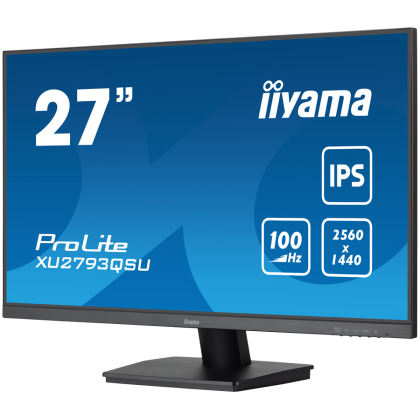 IIYAMA Monitor LED XU2793QSU-B6 27" 2560 x 1440 @100Hz 16:9 250cd 1300:1 1ms HDMI DP 2 x USB 3.2 HDCP height, swivel, tilt, pivot (rotation both sides) 3y