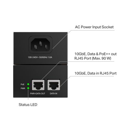 TP-LINK POE+ INJECTOR 10Gbps POE380S
