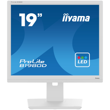 IIYAMA Monitor LED B1980D-W5 TN 1280 x 1024 @60Hz 5:4 250 cd/m² 5ms height, pivot (rotation), swivel, tilt VGA DVI