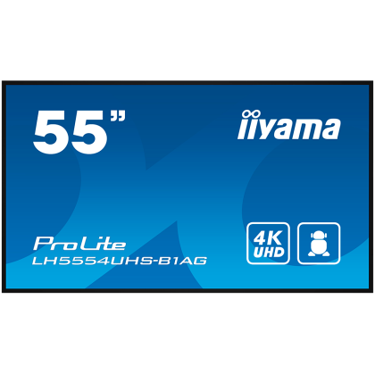 IIYAMA LFD LH5554UHS-B1AG  55" IPS 4K UHD Professional Digital Signage 24/7 500 cd/m² 8ms Android 11 OS WiFi