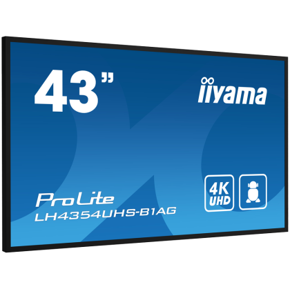 IIYAMA LFD LH4354UHS-B1AG 43" 4K UHD Professional Digital Signage 24/7 IPS 3840 x 2160 @60Hz 500 cd/m² 1200:1 8ms WIFI Android 11 OS landscape, portrait