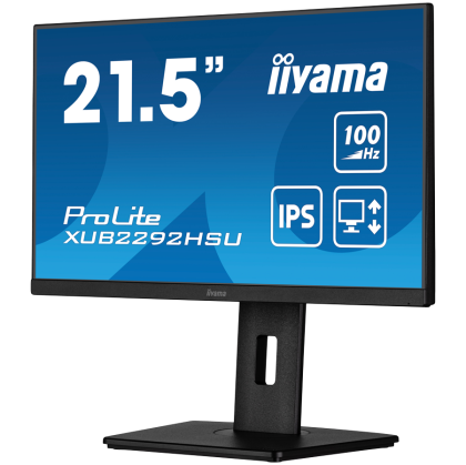 IIYAMA Monitor LED XUB2292HSU-B6 21.5” IPS 1920 x 1080 @100Hz 16:9 250 cd/m² 1000:1 0.4ms HDMI DP 4xUSB 3.2 HAS+PIVOT