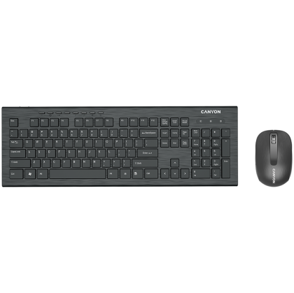 CANYON SET-W4 EN Keyboard+Mouse Slim Wireless Black