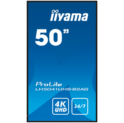 IIYAMA LFD PROLITE LH5041UHS-B2AG 50" Professional Digital Signage 4K  24/7 3840x2160 VA 16:9 500cd 5000:1 landscape, portrait