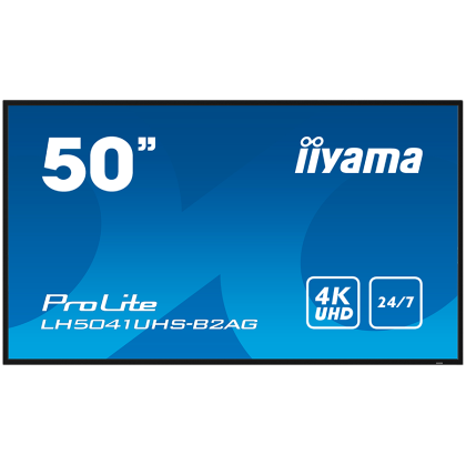 IIYAMA LFD PROLITE LH5041UHS-B2AG 50" Professional Digital Signage 4K  24/7 3840x2160 VA 16:9 500cd 5000:1 landscape, portrait