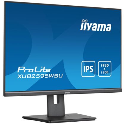 IIYAMA Monitor LED XUB2595WSU-B5 25" IPS 1920 x 1200 16:10 300 cd/m² 4ms VGA HDMI DP USB Hub height, swivel, tilt, pivot (rotation both sides)