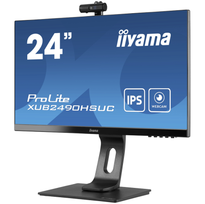 24" IPS-panel, 1920x1080, Windows Hello Webcam 1080P Auto Focus, 15cm Height Adj. Stand, 4ms, 250cd/m², Speakers, HDMI, DisplayPort, FreeSync, USB 3x3.2  (23,8" VIS)