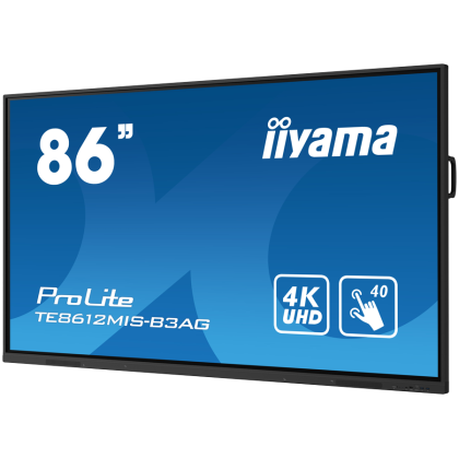 86" iiWare10 , Android 11, 40-Points PureTouch IR with zero bonding, 3840x2160, UHD VA panel, Metal Housing, Fan-less, Speakers 2x 16W front, VGA, HDMI 3x HDMI-out, USB-C with 65W PD (front), Audio mini-jack and Optical Out (S/PDIF), USB Touch Interf