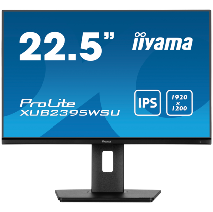 IIYAMA Monitor LED XUB2395WSU-B5 22.5" IPS 1920x1200 16:10 250cd 1000:1 4ms VGA HDMI DP USB Hub height, swivel, tilt, pivot (rotation both sides)