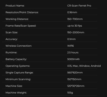 CREALITY 3D SCANNER CR-SCAN FERRET PRO